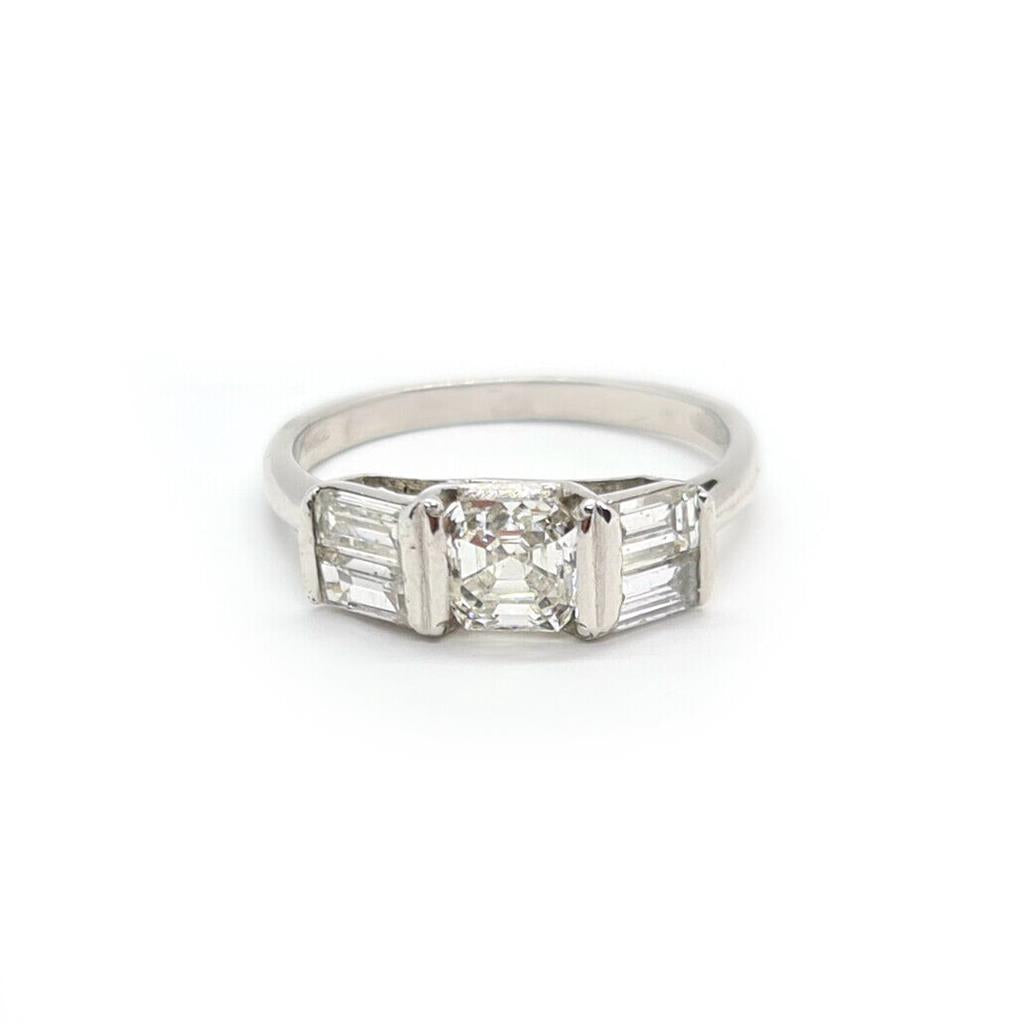 18ct white gold diamond ring with 1.80 carats of sparkling diamonds, featuring a sleek and elegant design.
