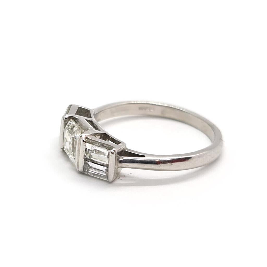 18ct white gold diamond ring with 1.80 carats of sparkling diamonds, featuring a sleek, elegant design.