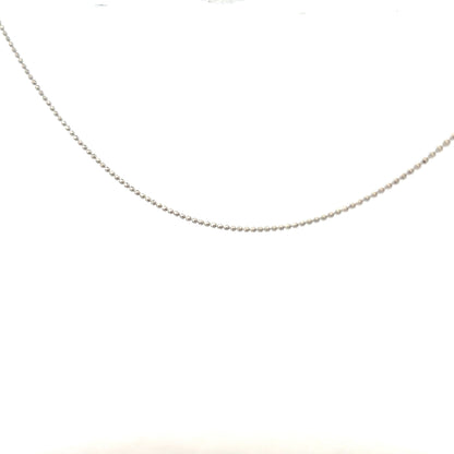 18ct white gold chain, 2.5g, featuring a delicate link design, crafted in white gold for elegant jewelry style.