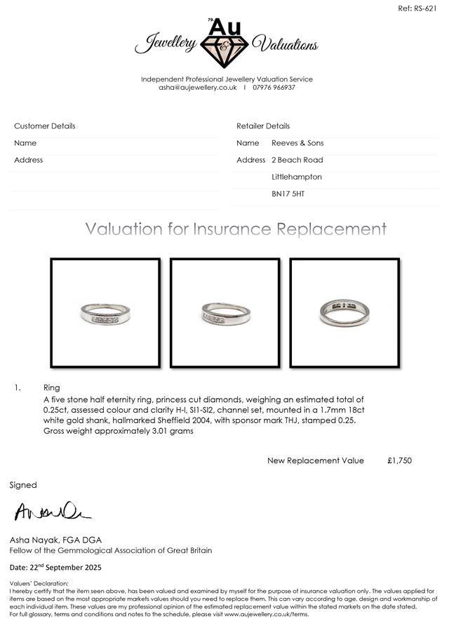 18ct white gold diamond ring featuring sparkling diamonds and a sleek band, perfect for elegant jewelry collection.