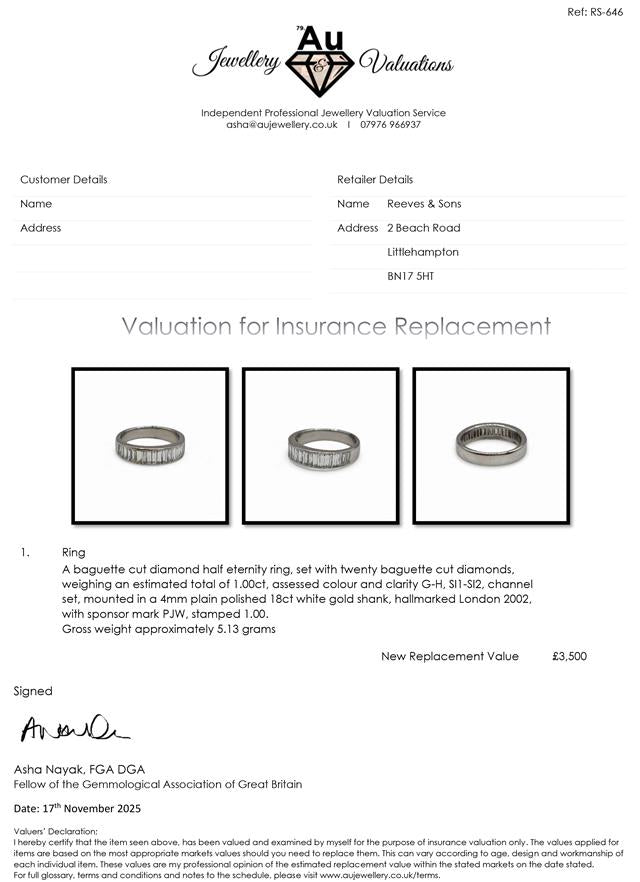 18ct white gold diamond ring with a sparkling central diamond, elegant design, unbranded jewelry piece.