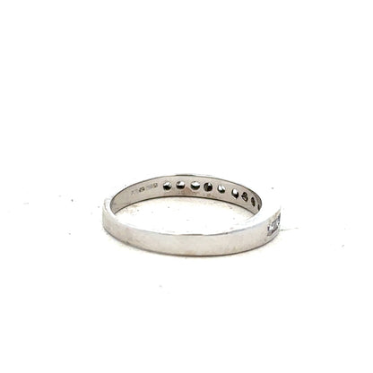 18ct white gold diamond ring in size J with sparkling diamonds, showcasing elegant craftsmanship and luxurious design.
