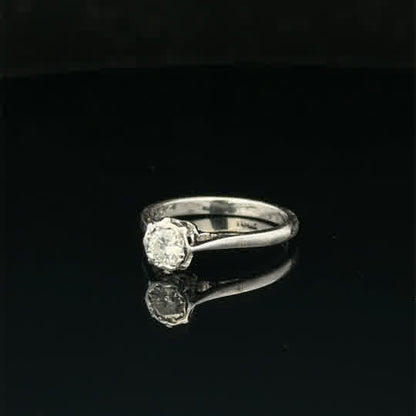 18ct white gold diamond ring in size K with sparkling diamonds, featuring an elegant and classic design.