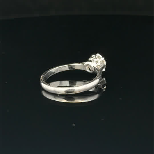 18ct white gold diamond ring in size K with sparkling diamonds, featuring a sleek and elegant design.