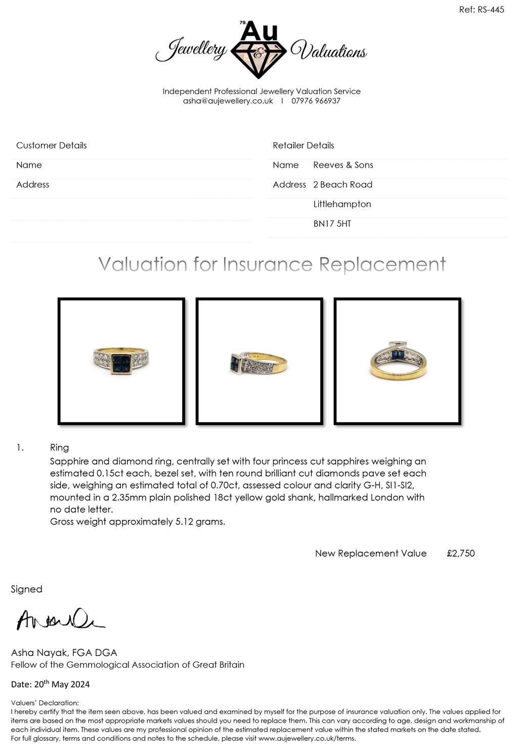 18ct yellow gold sapphire and diamond ring, size N, featuring a 0.60 carat sapphire and 0.70 carat diamonds, elegant jewelry piece