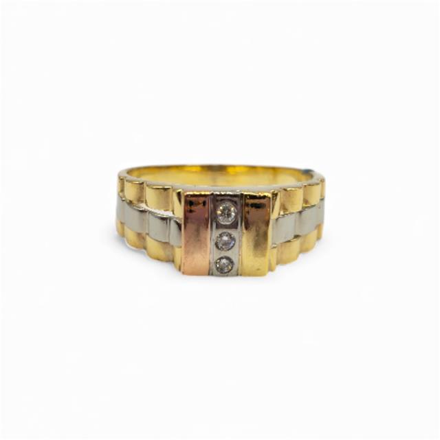 18ct yellow gold diamond ring with sparkling diamonds, elegant jewelry piece, unbranded, stylish and luxurious accessory