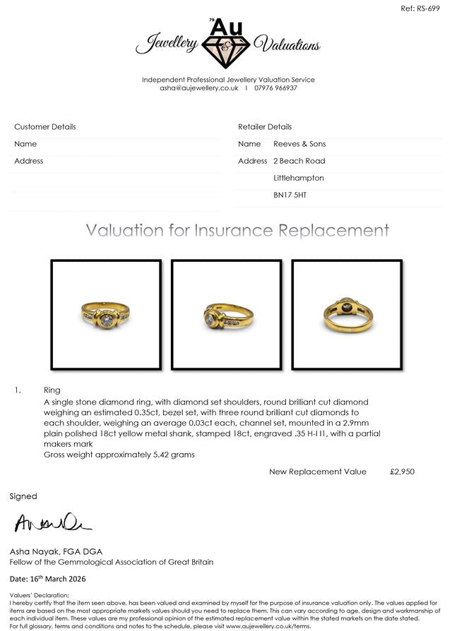 18ct yellow gold diamond ring featuring sparkling diamonds, elegant design, unbranded jewelry piece.