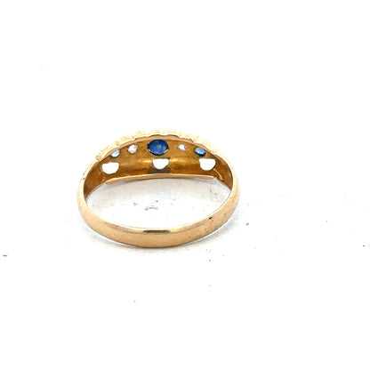 18ct yellow gold diamond ring in size J with sparkling diamonds, showcasing elegant craftsmanship and classic jewelry design.