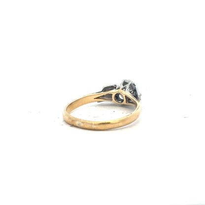18ct yellow gold diamond ring in size L with sparkling diamonds, showcasing elegant jewelry craftsmanship.