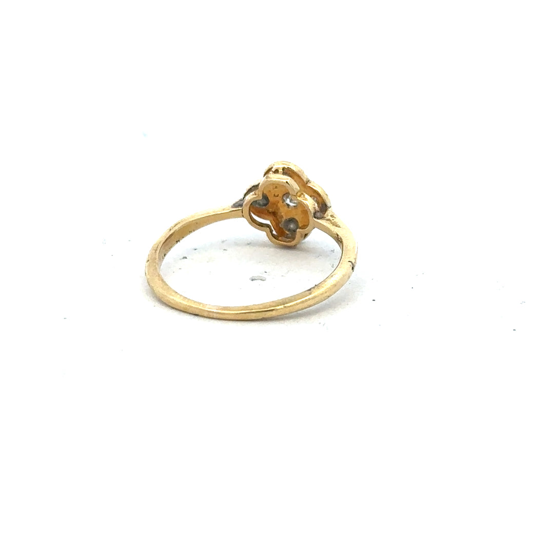 18ct yellow gold diamond ring in size L with sparkling diamonds, featuring a classic and elegant design.
