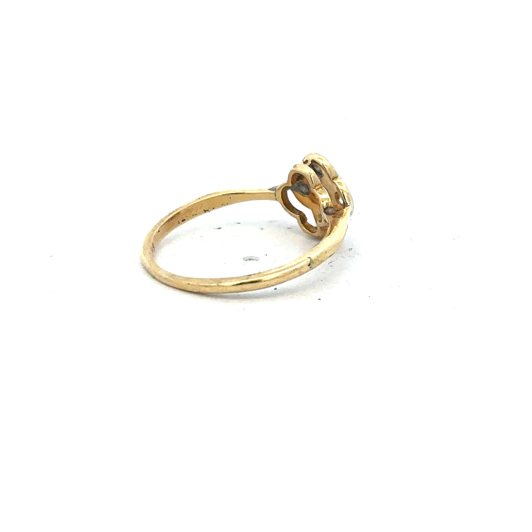 18ct yellow gold diamond ring in size L featuring a sparkling diamond, unbranded jewelry piece with elegant design