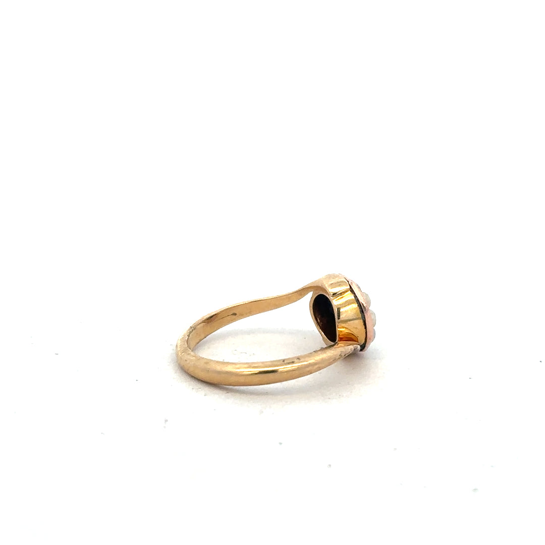18ct yellow gold diamond ring in size L with sparkling diamonds, showcasing elegant craftsmanship and luxurious design.