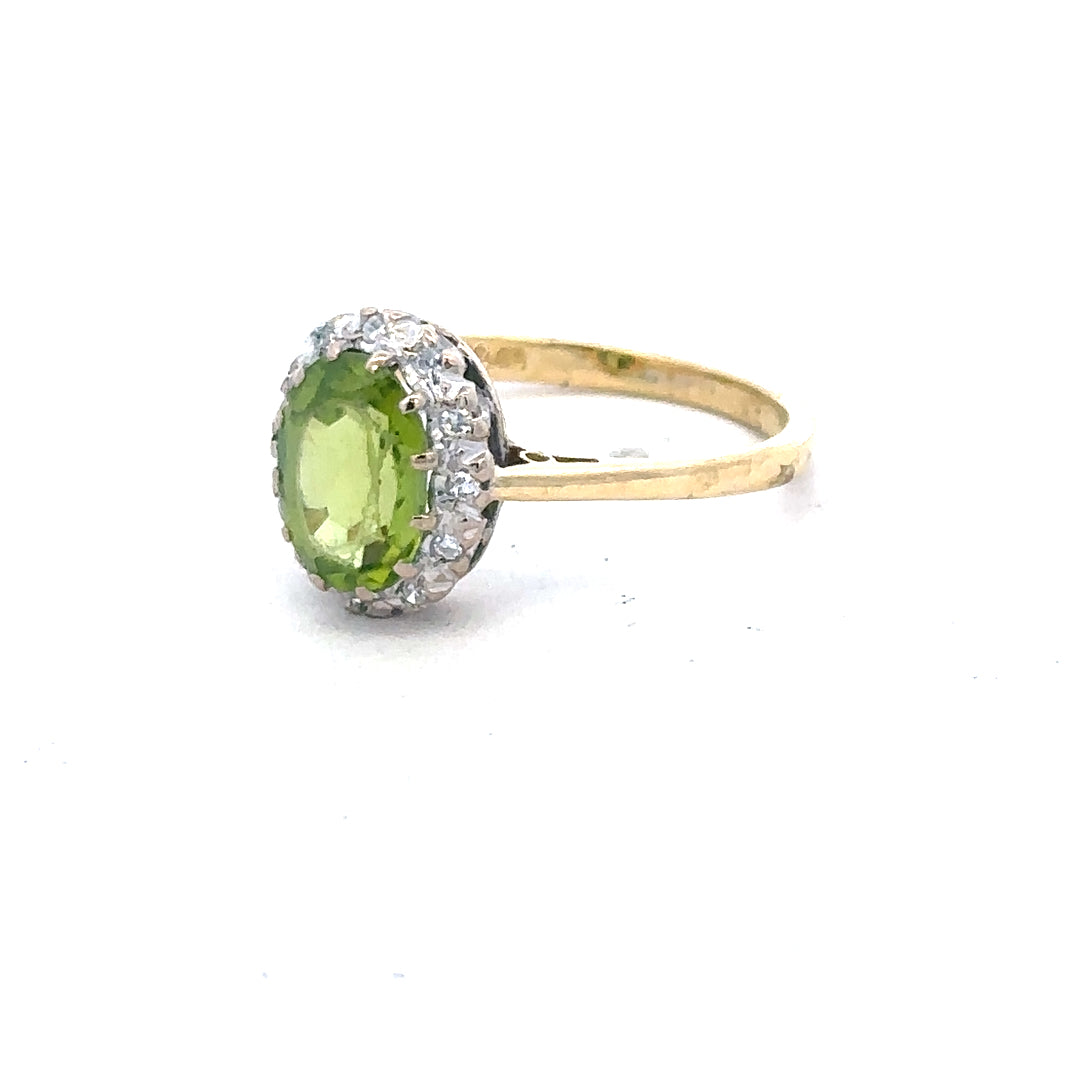 18ct yellow gold diamond ring in size L, featuring sparkling diamonds on a refined band.