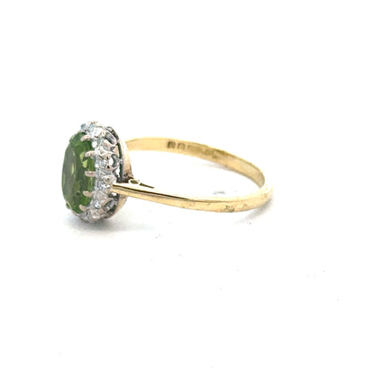 18ct yellow gold diamond ring, size L, with sparkling diamonds, featuring a sleek and elegant design.
