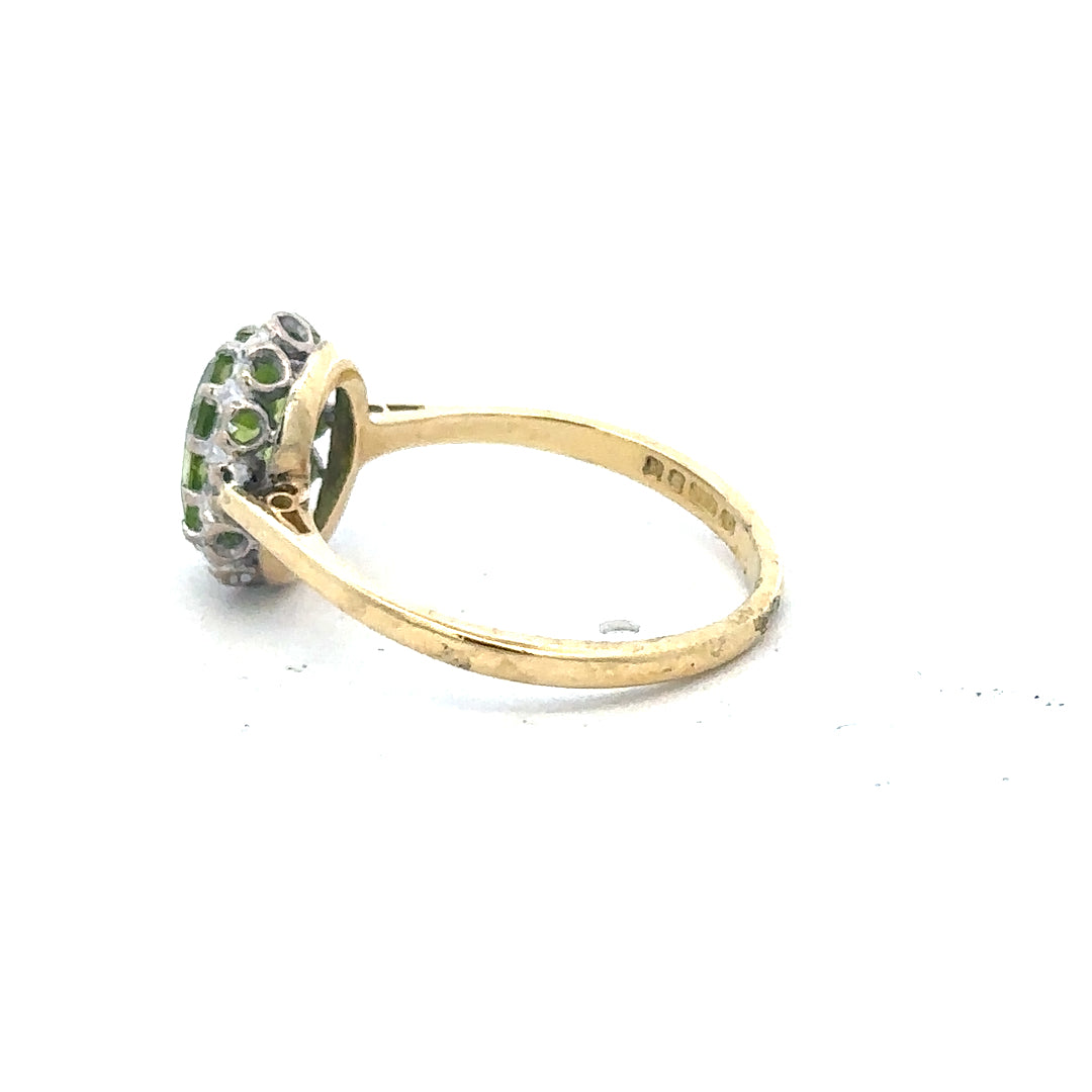 18ct yellow gold diamond ring in size L with sparkling diamonds, showcasing a elegant and classic jewelry design.