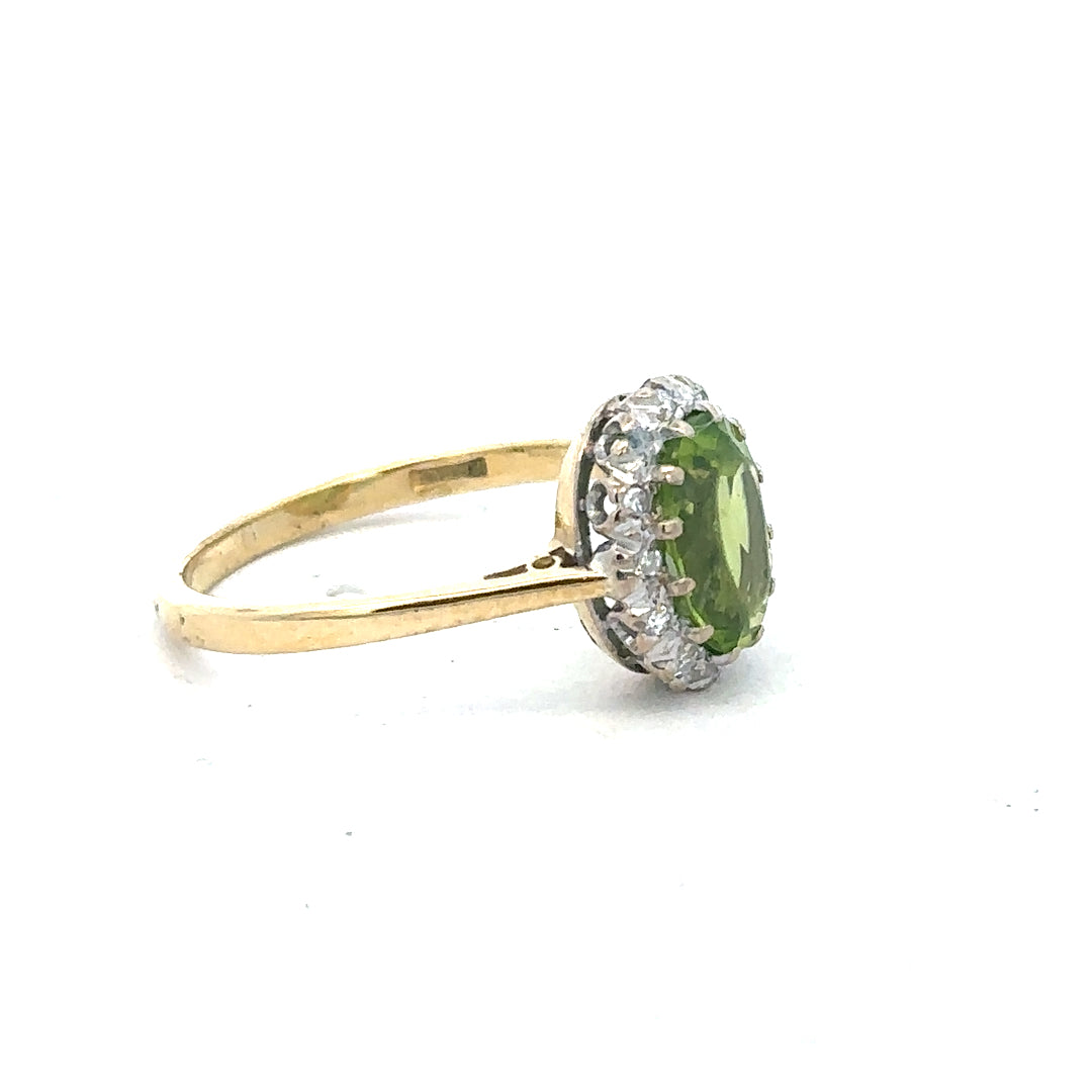 18ct yellow gold diamond ring in size L, featuring a sparkling diamond setting, unbranded jewelry piece.