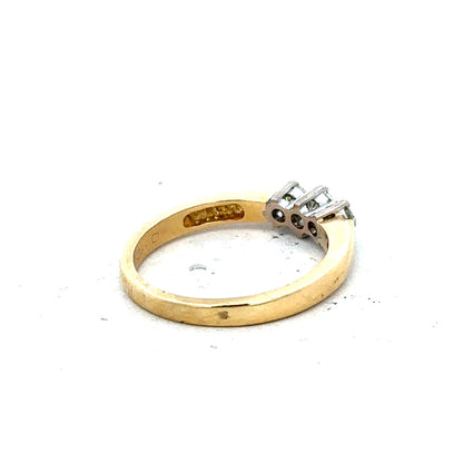 18ct yellow gold diamond ring in size L1/2, featuring a sparkling diamond setting on a sleek band.