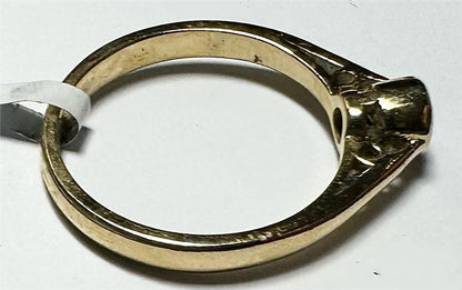 18ct yellow gold diamond ring size L1/2, unbranded, featuring a sparkling diamond set in a classic band.