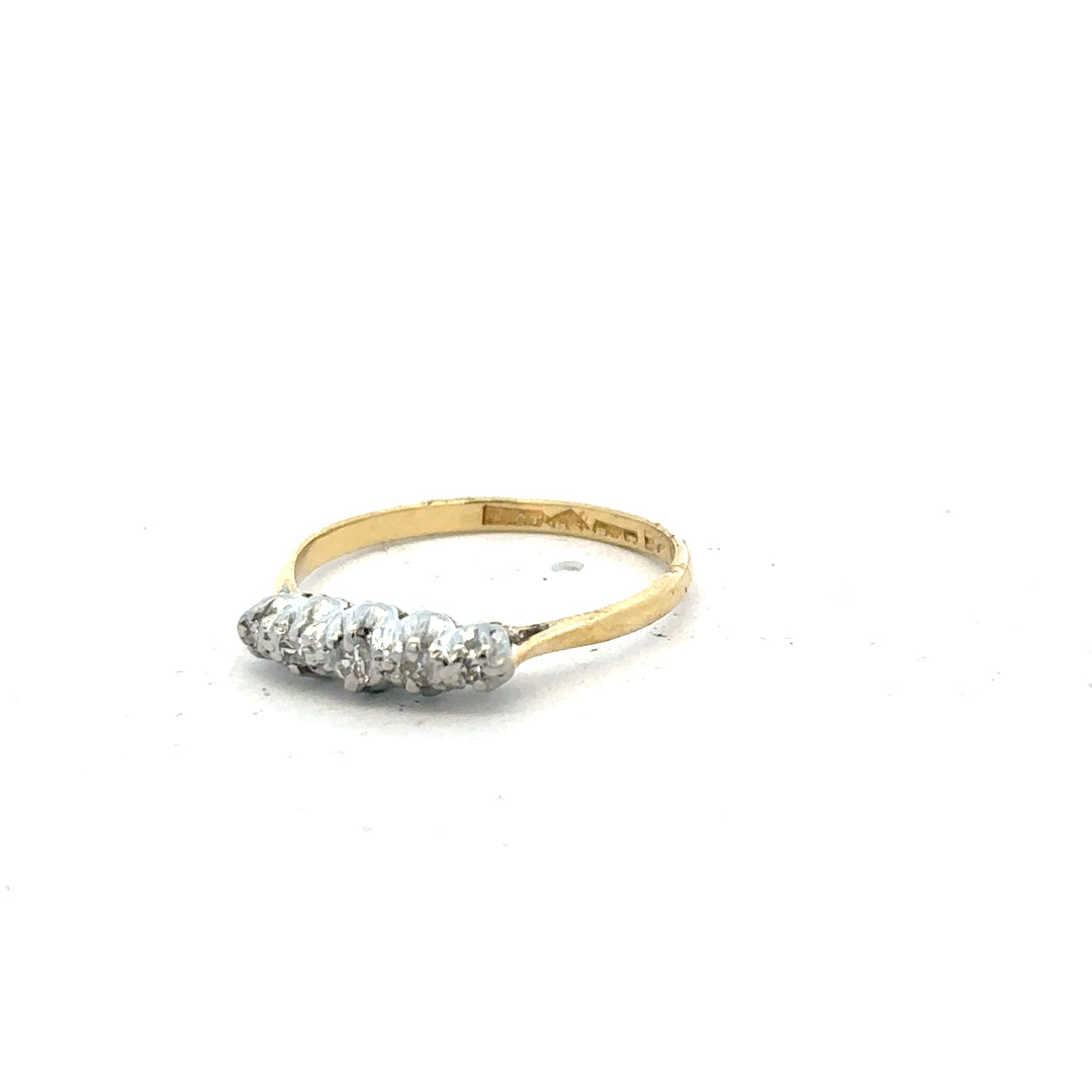 18ct yellow gold diamond ring in size N, featuring a sparkling diamond set in a classic band.