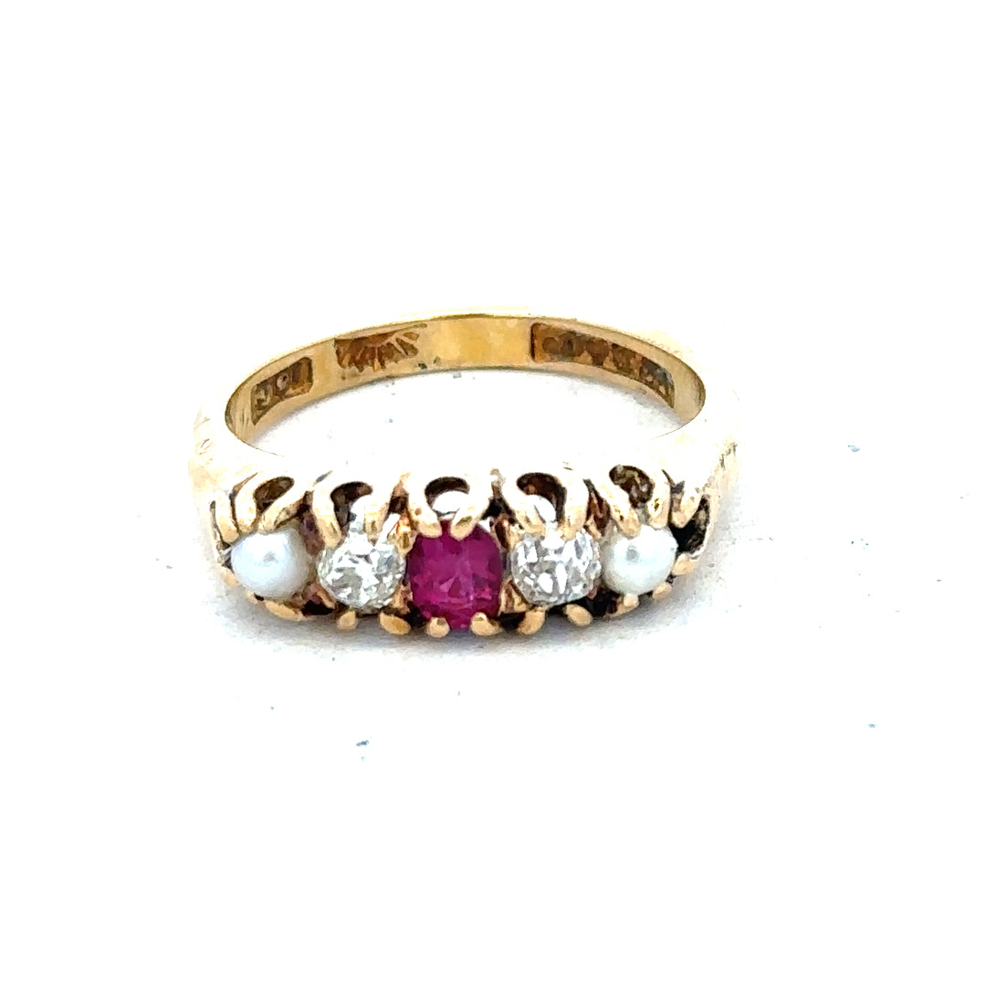 18ct yellow gold diamond ring in size N1/2, featuring a sparkling diamond set in an elegant band