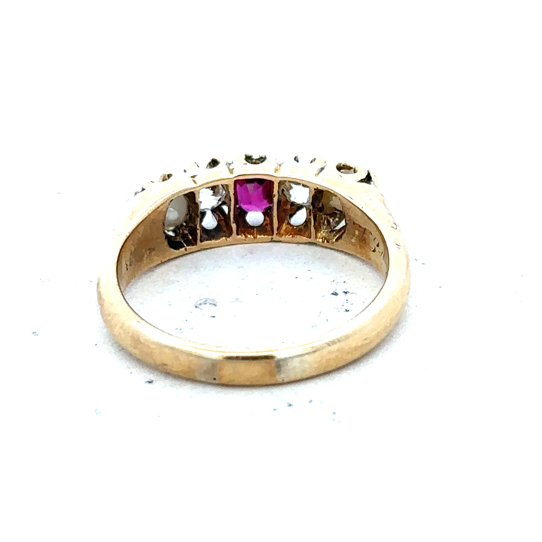 18ct yellow gold diamond ring in size N1/2, featuring a sparkling diamond setting and a sleek, polished band.