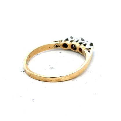 18ct yellow gold diamond ring in size P1/2, featuring a sparkling diamond setting on a sleek gold band.