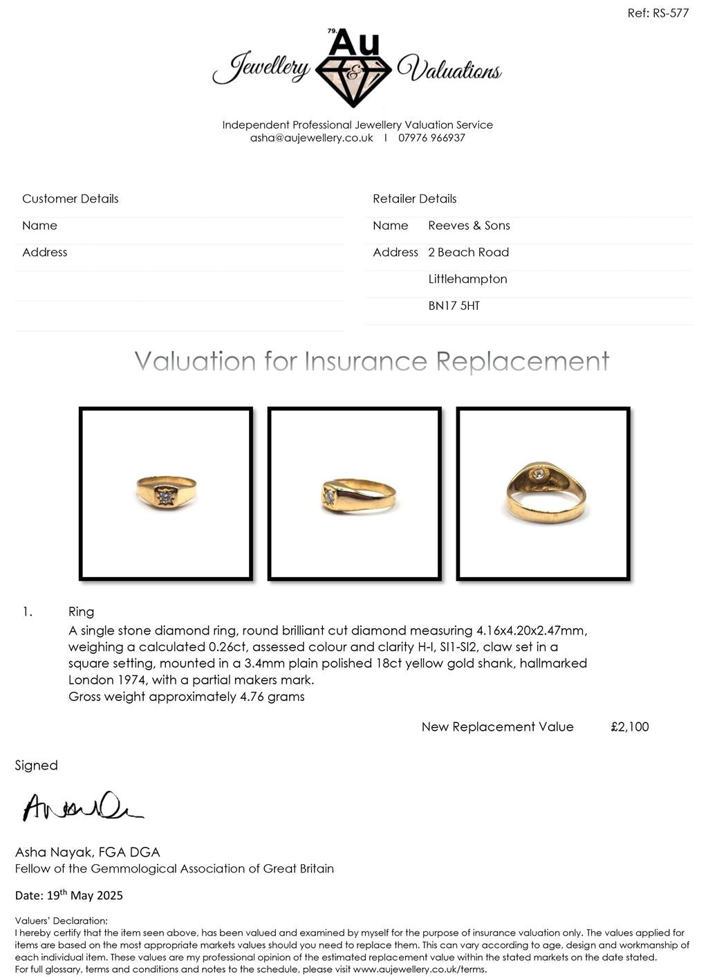 18ct yellow gold diamond ring in size S, featuring a sparkling diamond centerpiece and elegant design.