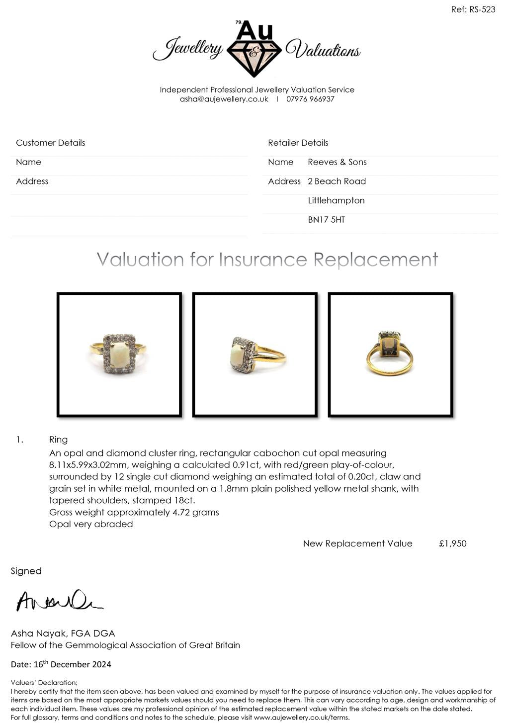 18ct yellow gold opal and diamond ring in size N1/2, featuring a vibrant opal gemstone and sparkling diamonds.