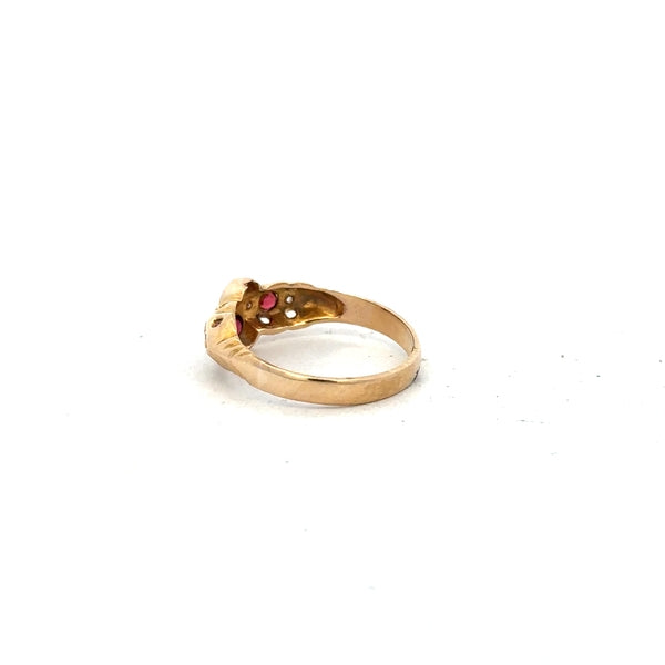 18ct yellow gold ring in size M, featuring a smooth band design with a polished finish.