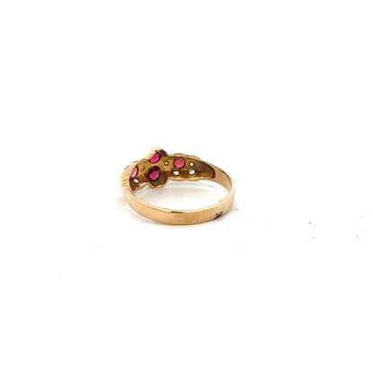 18ct yellow gold ring in size M with a smooth band, unbranded jewelry, shown from a front view.