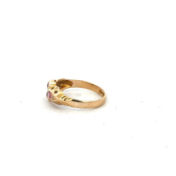 18ct yellow gold ring in size M with a smooth band, unbranded jewelry piece featuring a polished finish.