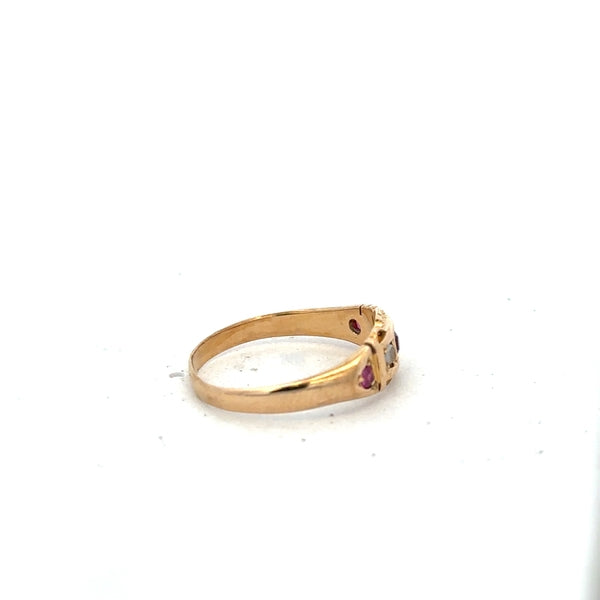 18ct yellow gold ring size N with a simple, polished band, unbranded jewelry piece.
