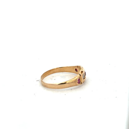 18ct yellow gold ring size N with a simple, polished band, unbranded jewelry piece.