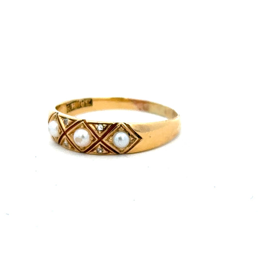18ct yellow gold ring in size P1/2 with a smooth band, unbranded, showcasing a classic and elegant design.