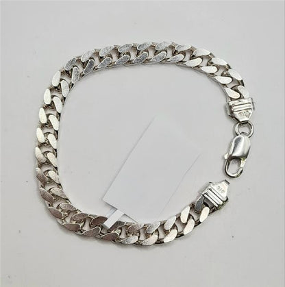 925 silver curb bracelet, unbranded, 20.5cm length, 26g, stylish jewelry with detailed chain links.