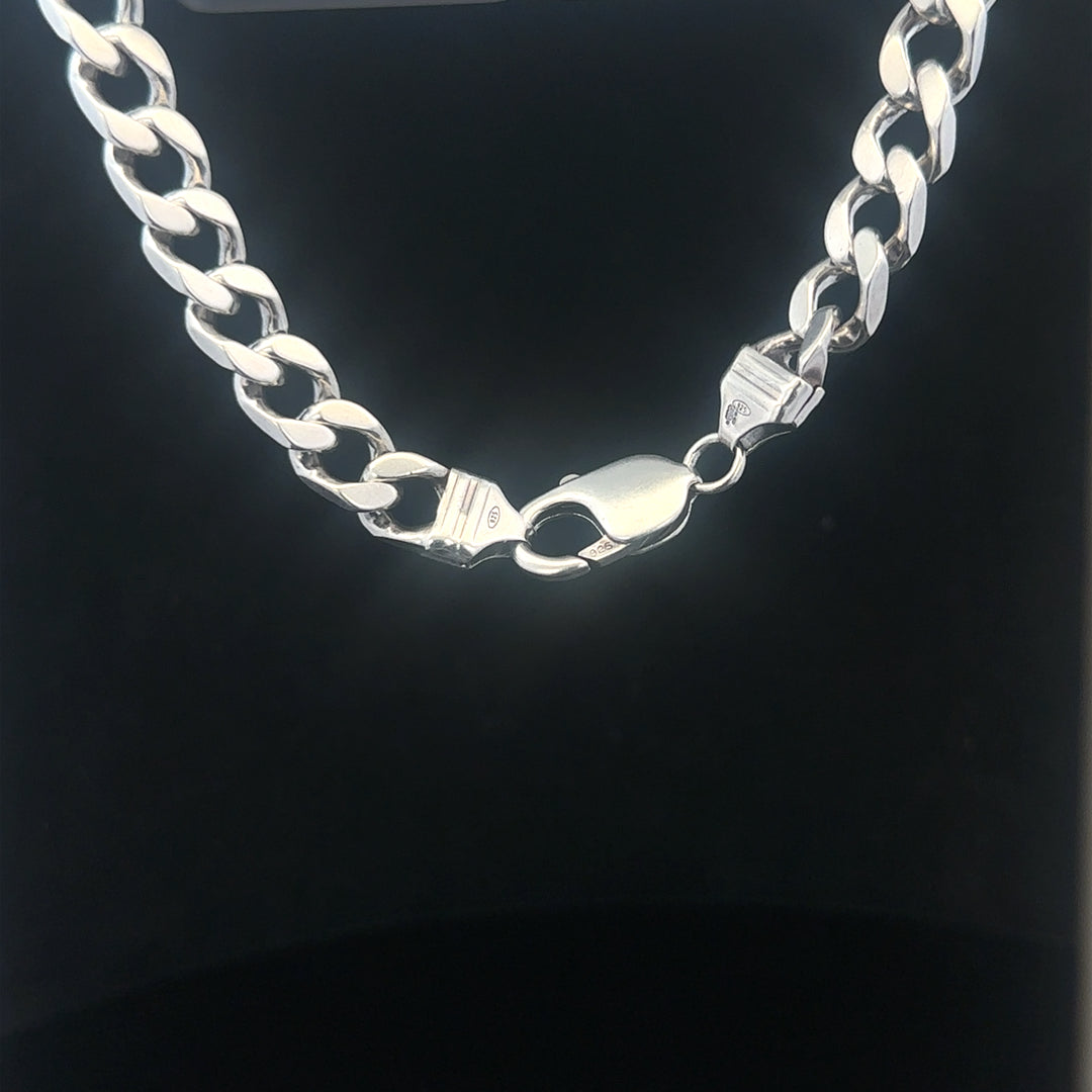925 silver curb bracelet with 23cm length and 32.6g weight, unbranded jewelry accessory featuring a durable chain design.