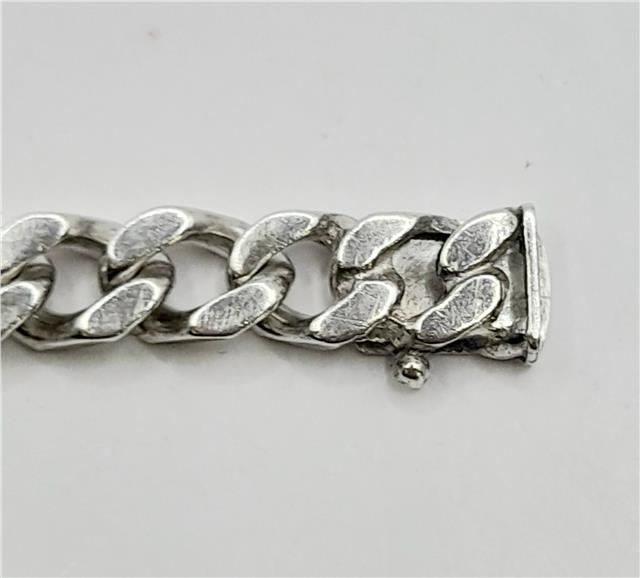 925 silver curb bracelet weighing 37.9g and measuring 24cm, featuring a classic chain design, unbranded jewelry accessory.