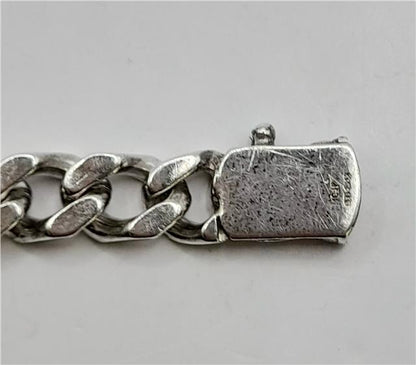 925 silver curb bracelet, unbranded, 24cm length, 37.9g weight, detailed chain links, shiny silver finish.