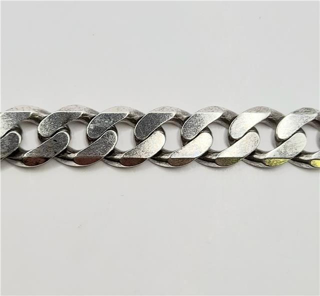925 silver curb chain necklace, 20 inches long, weighing 86.7 grams, featuring a classic curb link design.