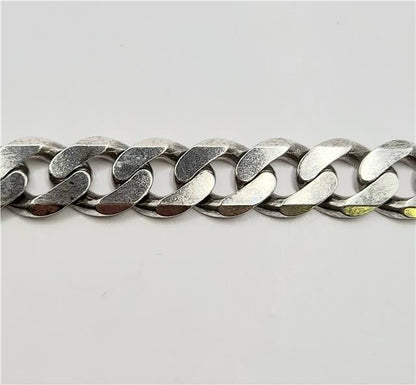 925 silver curb chain necklace, 20 inches long, weighing 86.7 grams, featuring a classic curb link design.