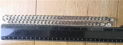 925 silver curb chain, 20-inch length, 86.7g, unbranded, featuring a classic link design in a detailed close-up image.