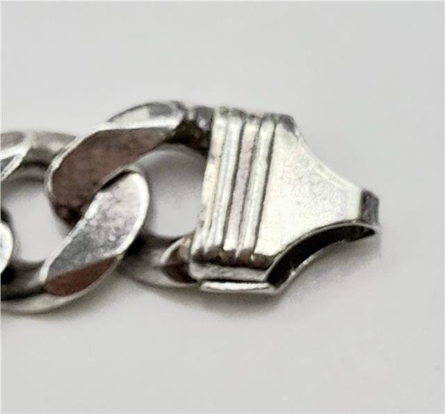 925 silver curb chain, 20-inch length, 86.7g, unbranded jewelry with a polished silver finish.
