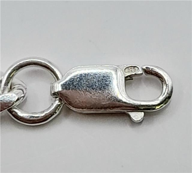 925 silver curb chain necklace, 18 inches long, weighing 40.8g, unbranded jewelry with a classic link design.