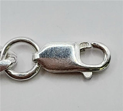 925 silver curb chain necklace, 18 inches long, weighing 40.8g, unbranded jewelry with a classic link design.