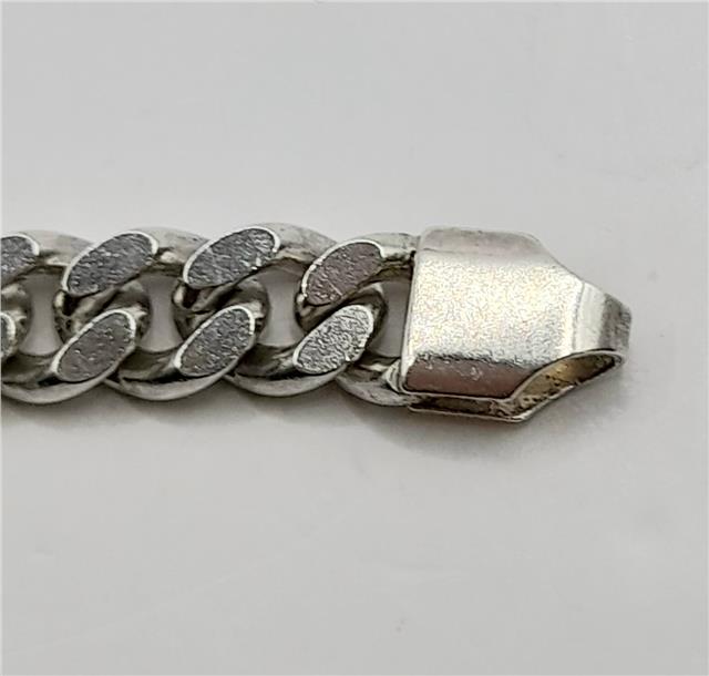 925 silver curb chain, 16 inches long, 48g weight, unbranded jewelry chain with a polished finish.