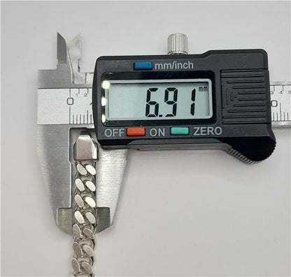 925 silver curb chain necklace, 16 inches long, 48g weight, unbranded, with detailed curb link design.
