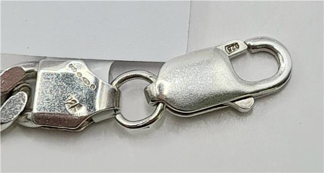 925 silver curb chain necklace, 16 inches long, 48g, unbranded, with a classic curb link design.