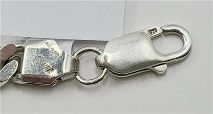 925 silver curb chain necklace, 16 inches long, 48g, unbranded, with a classic curb link design.
