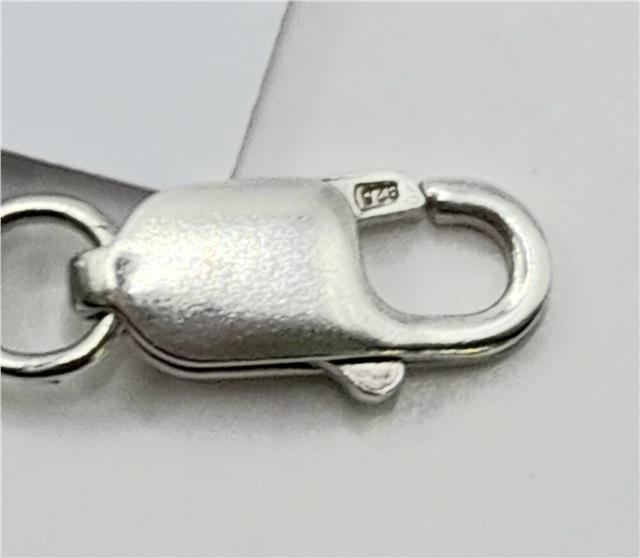 925 silver curb chain necklace, 16 inches long, 48g weight, unbranded jewelry with a polished finish and classic curb link design.