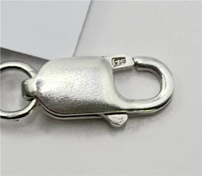 925 silver curb chain necklace, 16 inches long, 48g weight, unbranded jewelry with a polished finish and classic curb link design.